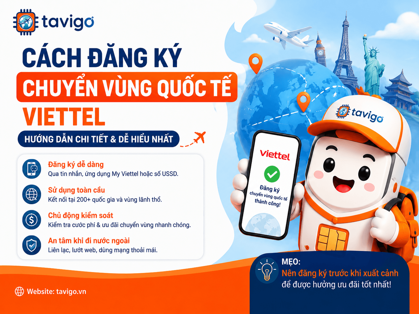 Cách đăng ký chuyển vùng quốc tế Viettel nhanh chóng và chi tiết nhất